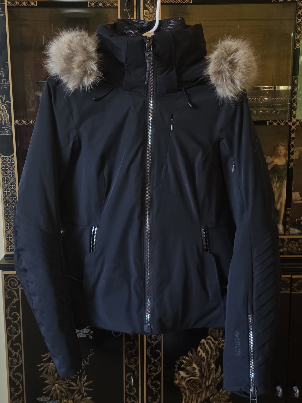 SPYDER Pinnacle GTX Jacket - Women' Size 6  Faux Fur Detachable Hood
